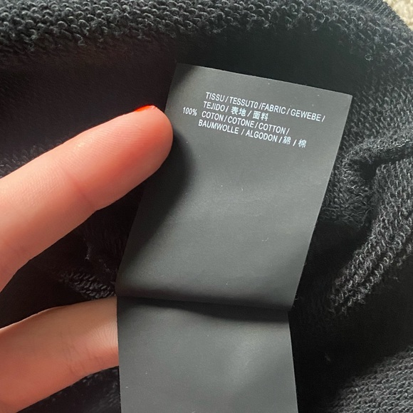 Saint Laurent Small Black 100% Cotton Logo Hooded Sweatshirt - Picture 9 of 10